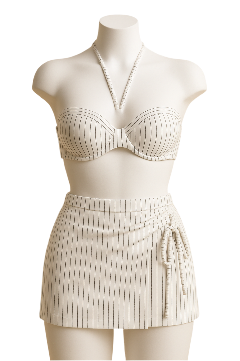 Saia Beach Suit Pinstripe