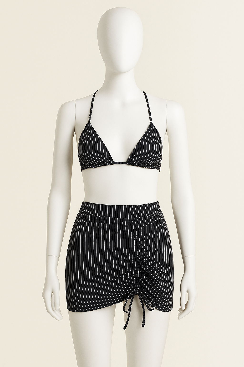 Saia Beach Suit Pinstripe